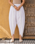 White Cotton Chikankari Women's Bottoms